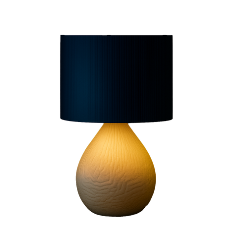 Lámpara NÓXIS Blanco encendida, diseño orgánico 3D, luz cálida ambiental, color blanco, marca ARKHITA