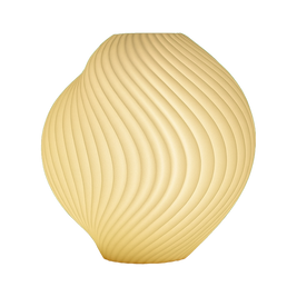 Lámpara IRISÍA encendida, diseño orgánico paramétrico 3D, luz cálida ambiental, color blanco, marca ARKHITA