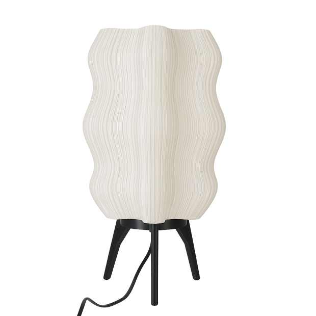 Lámpara de mesa ALTHEA impresa en 3D con diseño orgánico ondulado  para decoración moderna
