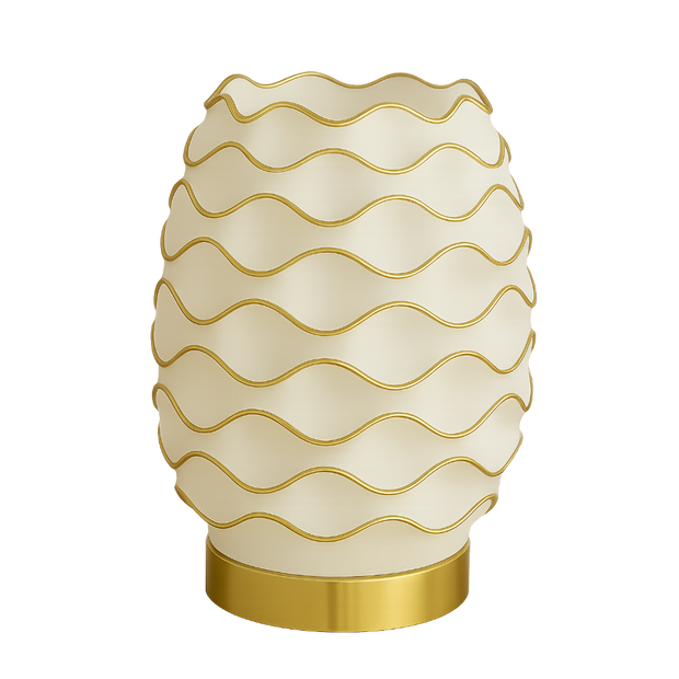 Lámpara de mesa THALIA impresa en 3D con diseño orgánico ondulado  para decoración moderna