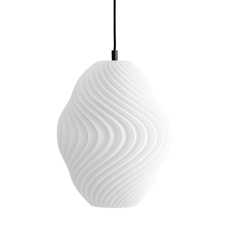 Lámpara colgante impresa en 3D con diseño orgánico minimalista y luz cálida para decoración moderna del hogar