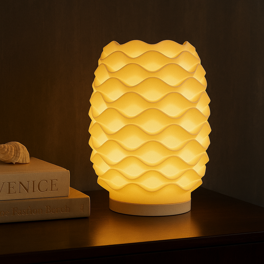 Lámpara THALÍA Blanco como iluminación ambiental en dormitorio o zona de lectura, estilo orgánico minimalista