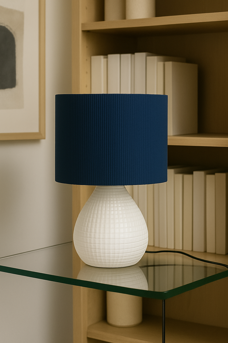 Lámpara NÓXIS Blanco como iluminación ambiental en dormitorio o zona de lectura, estilo minimalista