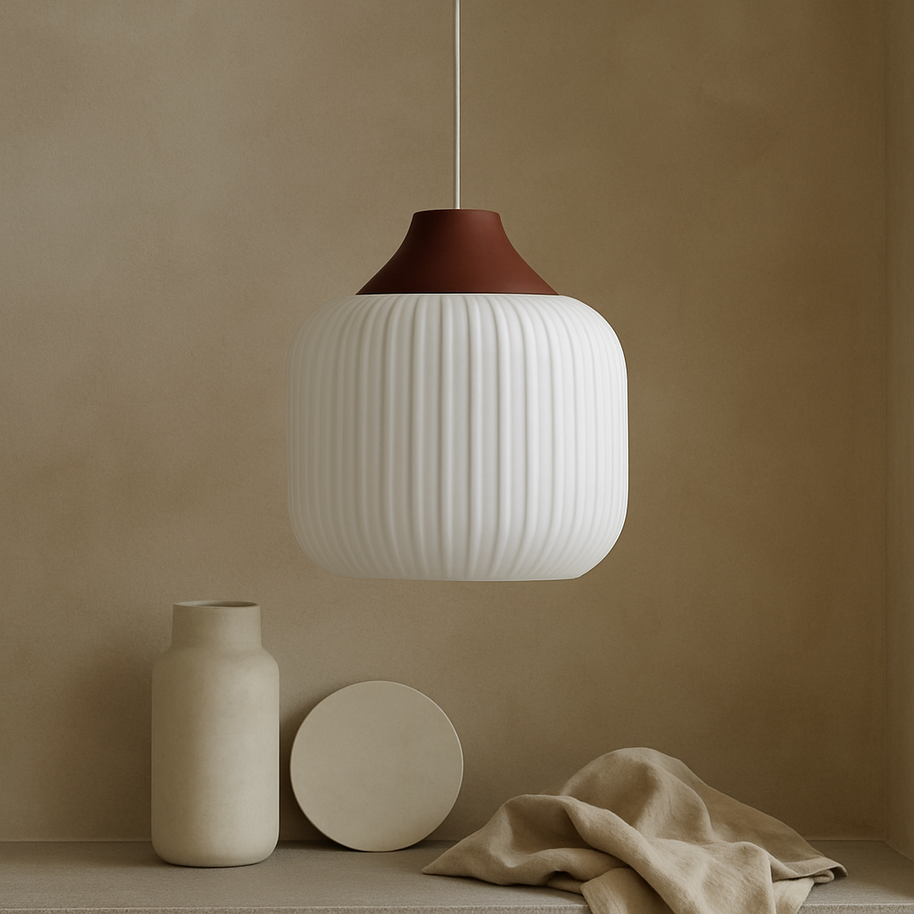 Lámpara colgante MelÍa impresa en 3D con luz cálida y diseño moderno para decoración del hogar