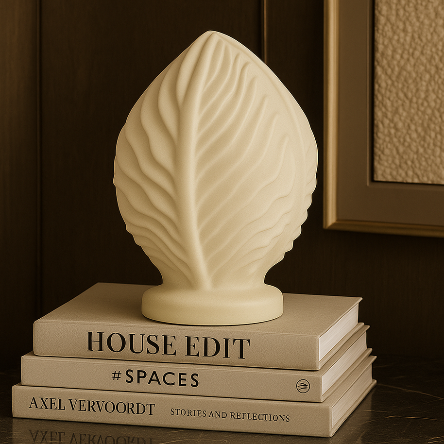 Detalle del patrón orgánico de la lámpara KALLISTE impresa en 3D, inspiración natural y elegante