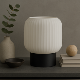Lámpara MELÍA como iluminación ambiental en dormitorio o zona de lectura, estilo orgánico y minimalista