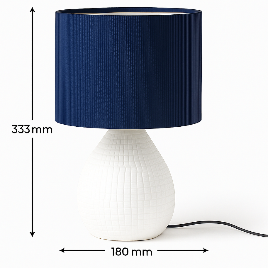 Lámpara NÓXIS Blanco de mesa, diseño orgánico 3D, color blanco, medidas333 mm x180 mm