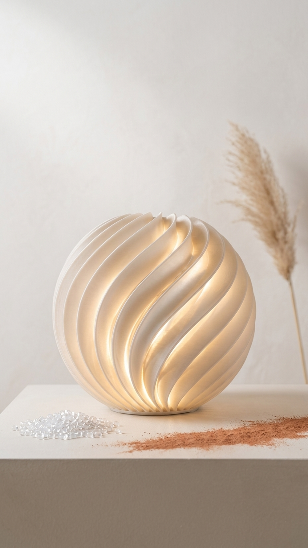 BLOOM SPHERE — Lámpara escultórica helicoidal
