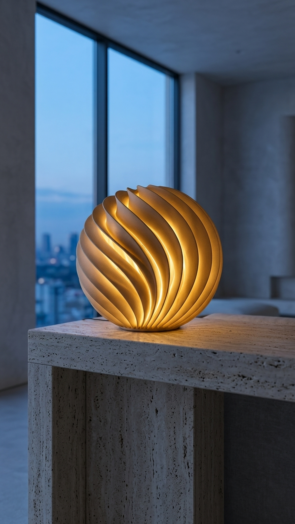 BLOOM SPHERE — Lámpara escultórica helicoidal