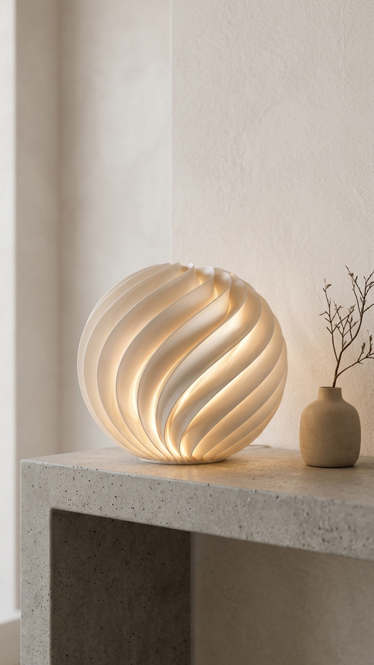 BLOOM SPHERE — Lámpara escultórica helicoidal