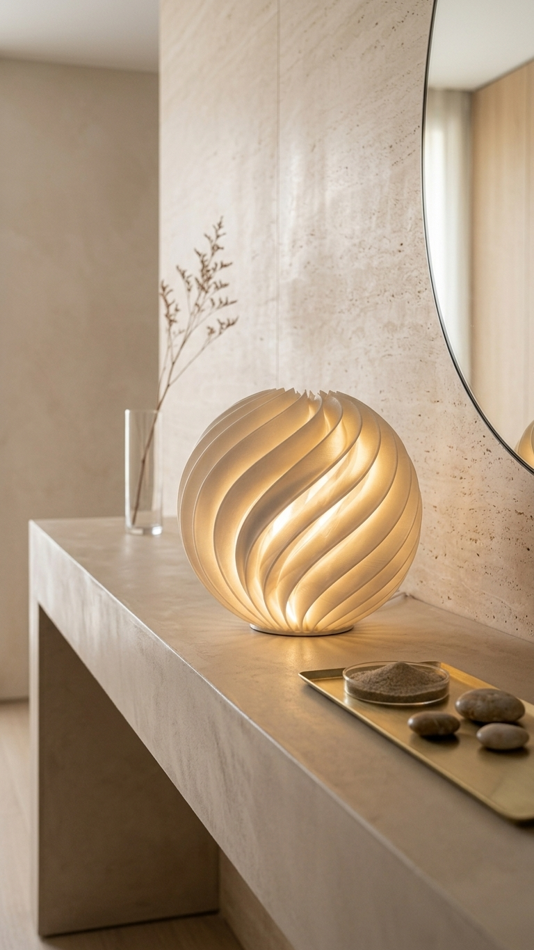 BLOOM SPHERE — Lámpara escultórica helicoidal